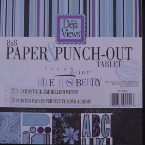 Deja View Blått Hallonpapper och Punch-Out Tablett