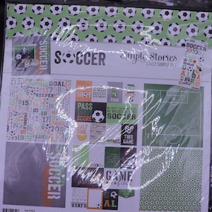 Juego sencillo de Historias sencillas de 12 x 12 pulg. - FÚTBOL