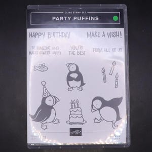 Jeu de tampons macareux fêtards de STAMPIN UP