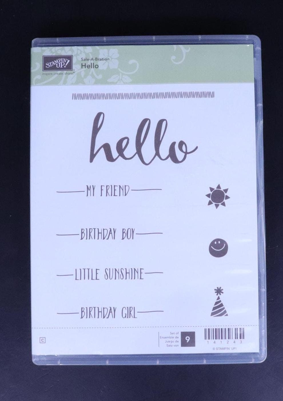 Hello Stamp Set From STAMPIN SET - Etsy Canada