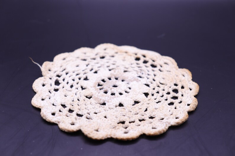 Ten Assorted Handmade Doilies of Various Sizes 5 in. Round 5