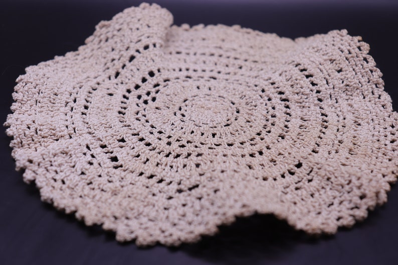 Ten Assorted Handmade Doilies of Various Sizes 8 in. Round 7