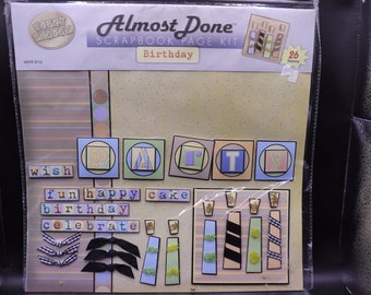 Almost Done Birthday Scrapbook Page Kit by Paper Pizazz