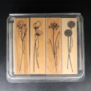 Stampin’ UP! Long Stemmed Rubber Stamp Set - Retired, Rare