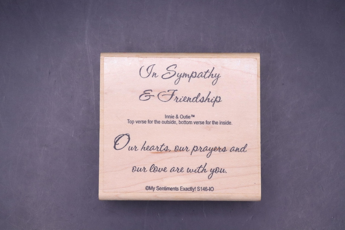My Sentiments Exactly Rubber Stamp - S146-IO, in Sympathy & Friendship ...