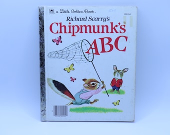 Little Golden Book: Richard Scarry's Chipmunk's ABC *1963 Edition* Good Condition