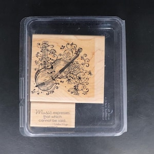 Musik drückt Holzstempel-Set aus
