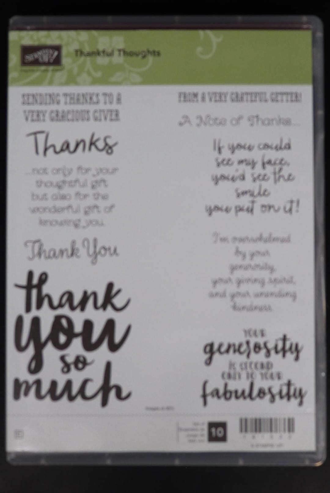 Thankful Thoughts Stamp Set From STAMPIN UP - Etsy