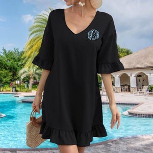 Monogram Swim Coverup Swimsuit Cover Travel Wear Beach Coverup
