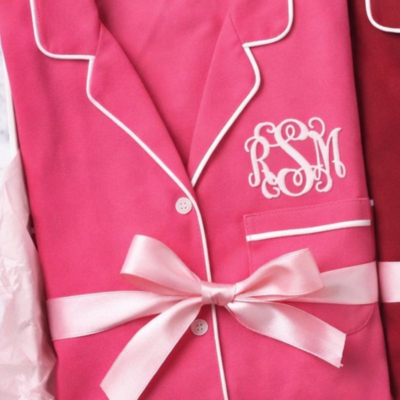 Monogram Pyjamas Monogrammed Pajamas - Etsy
