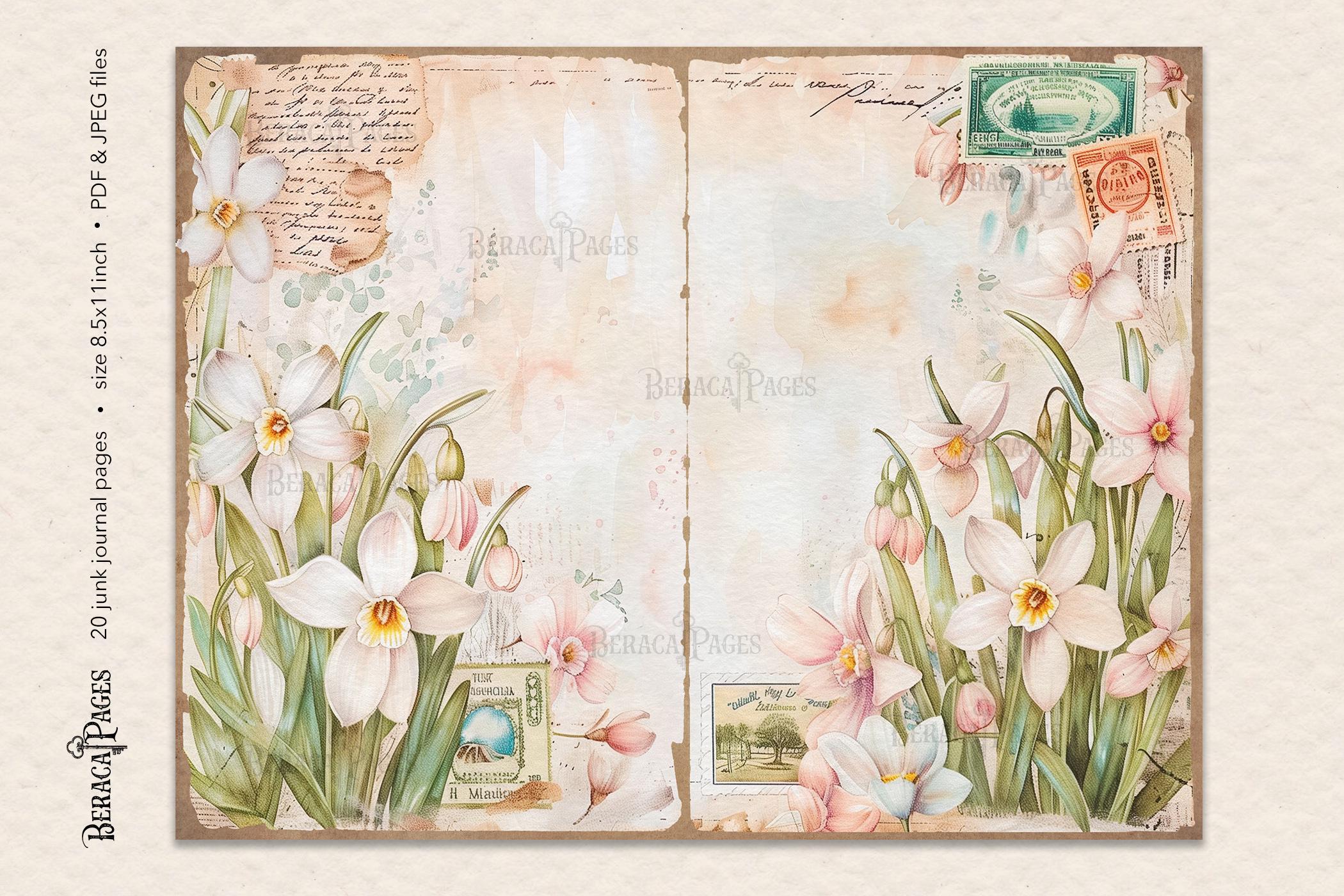Spring Garden Junk Journal, Floral Printable Pages (digital Download ...