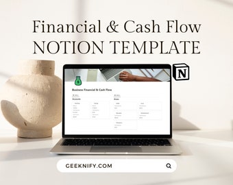 Notion Business Template, Cash Flow Tracker, Business Finance Template, Income and Expense Tracker, Bill Payment Tracker
