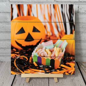 Eco-Friendly Pallet Decor Spooky Pallet Ornaments Haunted Pallet Decorations Pallet Wood Gifts Witchy Pallet Accents Pumpkin Pallet Décor