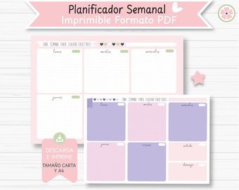 Organizador Semanal Archivo Digital A4/PDF