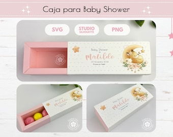 Baby Shower Candy Box Template | SVG, Studio, and PDF Formats | Ideal for Baby Shower Favors