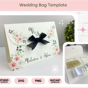 Modello borsa nuziale SVG/Studio Silhouette/PNG