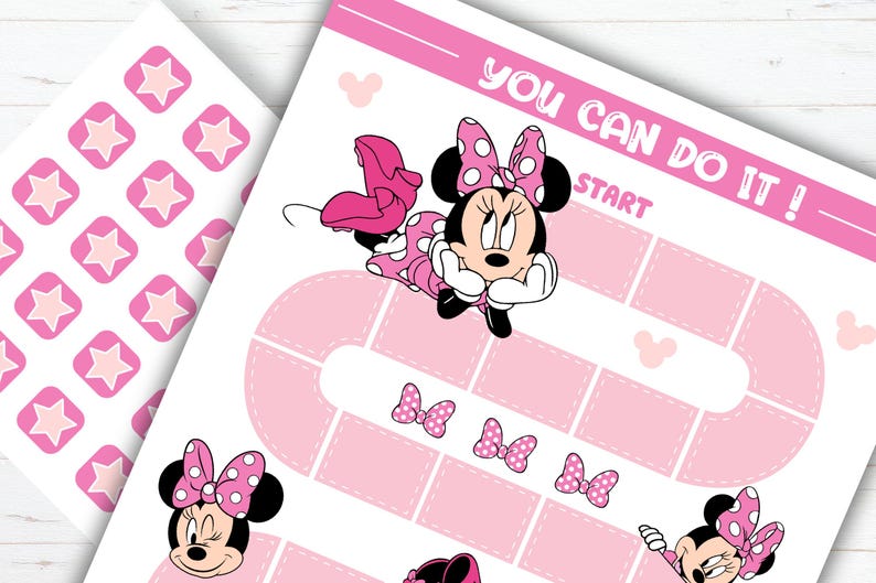 Minnie Mouse Reward Chart Printable Behavior Chart Daily Chore Chart
