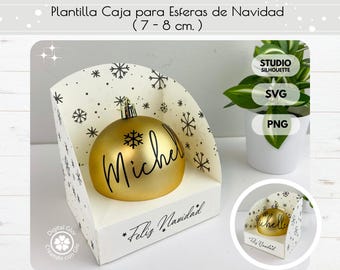 Christmas Ornament Box Template | Studio, SVG and PNG Formats | Delicate Presentation for Christmas Projects
