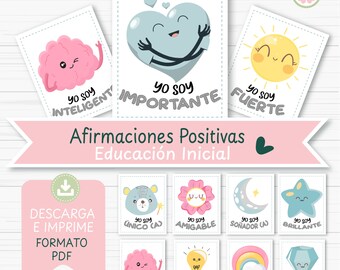 Carteles de Afirmaciones Positivas para Niños - PDF Imprimibles