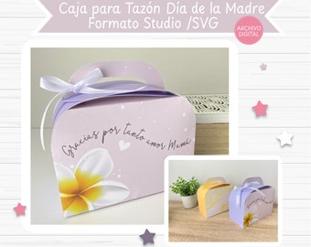 Mother's Day Box for a bowl and small gift. Studio format, SVG.