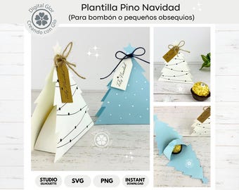 Christmas Pine Box Template for Chocolates and Gifts | SVG, Studio and PNG Format