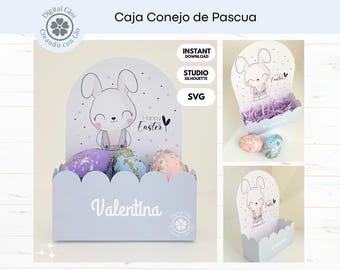 Easter Bunny Box Digital Template | SVG & Studio | Cricut Cameo Cut | Gift Box | Instant Download | 3D