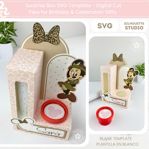 SVG Template for Birthday Party Favor Box | Digital File for Silhouette Cameo and Cricut