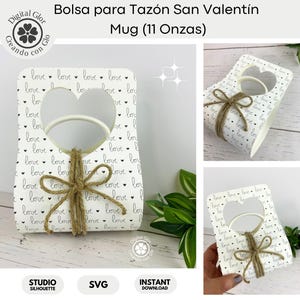 11oz Bowl Bag Template | Great for Valentine's Day Gifts and Packaging | SVG and Studio Format