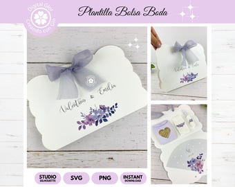 Wedding Favor Bag Template / Rice, Tissues, Bubbles and Fan