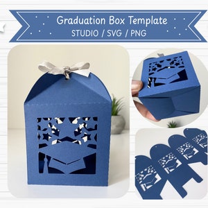Graduation Box Template - Graduation Themed Box | SVG, Studio, and PNG Formats
