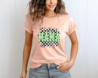 Comfort Colors Checkered Mam Shirt, Retro Mama Shirt, Mother’s Day Gift, Mama Life Shirt, Motherhood Shirt, Mom Shirt, Mom Gift Idea