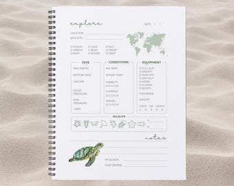 Scuba Dive Journal & Logbook | Scuba Diving Log Book | Travel Journal for Ocean Lovers