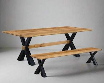 Steel Tapered X-Frame Table Leg set