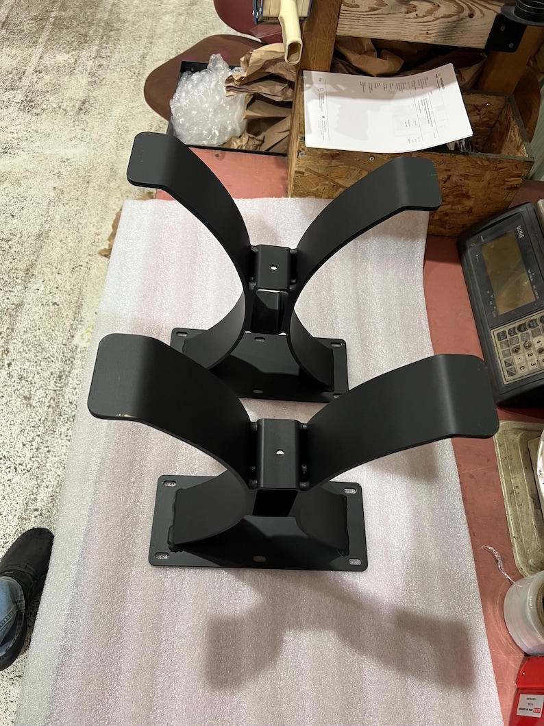 Studry Base Curved Steel Bench Legs: Heavy Duty, Flat Black, Set of 2 - Etsy