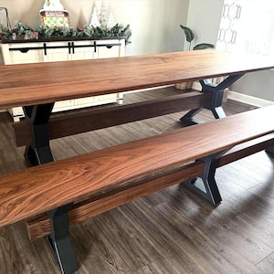 Farmhouse Table Legs: Metal X Frame with Center Cutout, 2x4 Steel Tube image 6