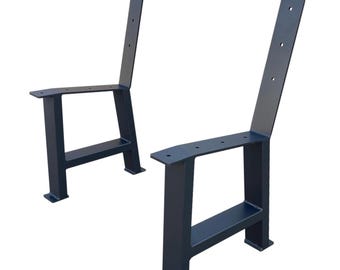 Steel Park Bench Legs: Heavy Duty Bolt-Down Outdoor Bench