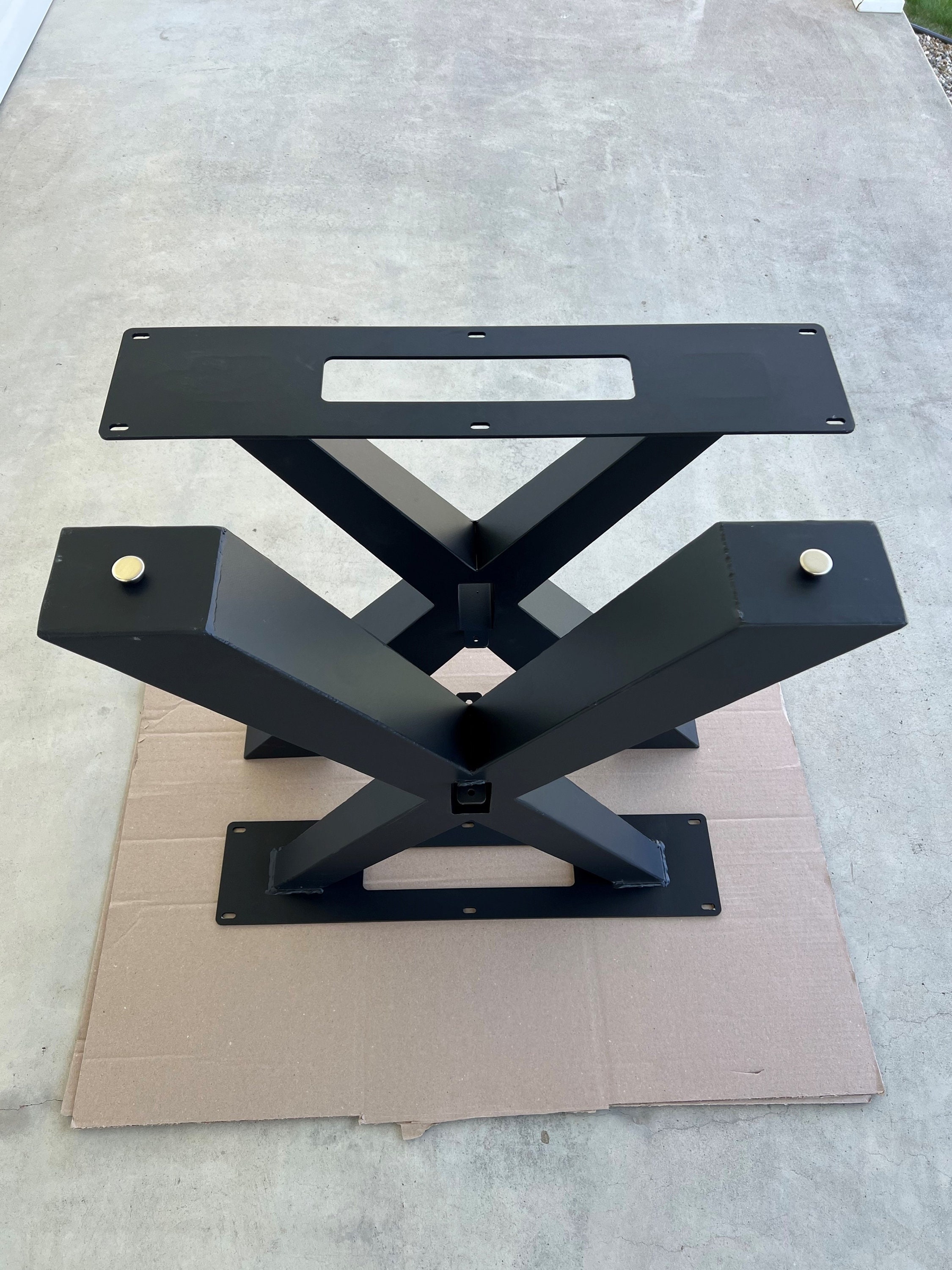 Steel Tapered X-frame Table Leg Set - Etsy