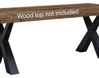 Steel X-Frame Table Leg Set with Taper