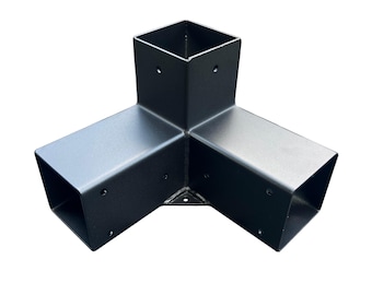 Heavy Duty 3-Way Pergola Bracket: 4x4 Beam, 1/8in Steel, DIY Friendly