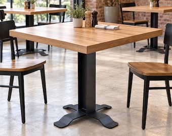 Restaurant Pedestal Base, Ibeam pedestal base, Industrial Restaurant Table Legs