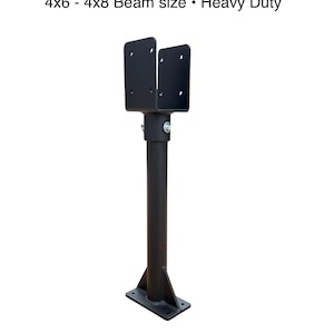 18in Roof Riser Bracket, Heavy Duty Steel, Fits 4x4, 4x6, 4x8 Wood ...