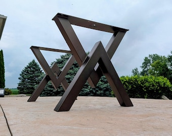 3D Mountain Style Base Set of 2, Diamond Table Legs