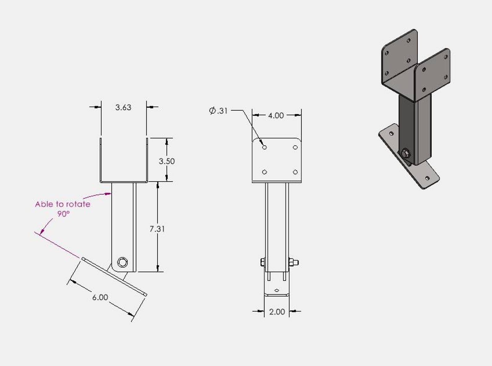 Adjustable Steel Pergola Roof Riser Bracket: 4x4 or 4x6 Beam - Etsy