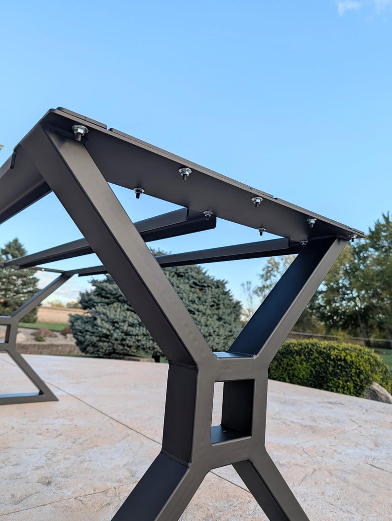 Rectangular Table Leg Support Farmhouse Table Legs With Supports, Granite Top Table Base, Glass Top ...