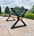 Farmhouse Table Legs, Metal X Frame, Industrial Rustic Style, Steel Base