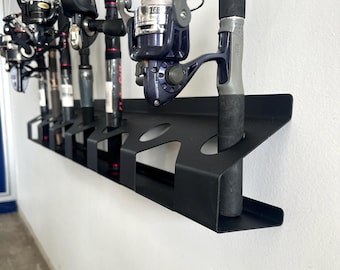 Steel Fishing Rod Wall Rack, Garage Organizer