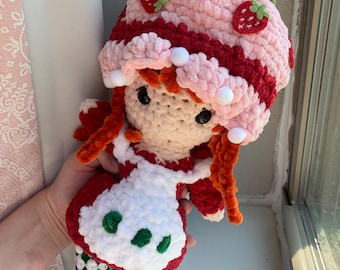 ストロベリーショートケーキのかぎ針編み人形 | 手作りあみぐるみ
