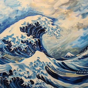 At Take on The Great Wave off Kanagawa by Hokusai