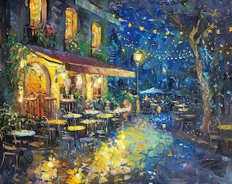 Similar Digital Art Print to Cafe Terrace at Night by Van Gogh - Television Art