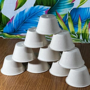 Fiber Cup For Bird Toy Making, Bird Toy Parts, Drilled Toy Part, Natural Toy Part for Parrot Conure Cockatiel Budgie Lovebird Macaw Cockatoo